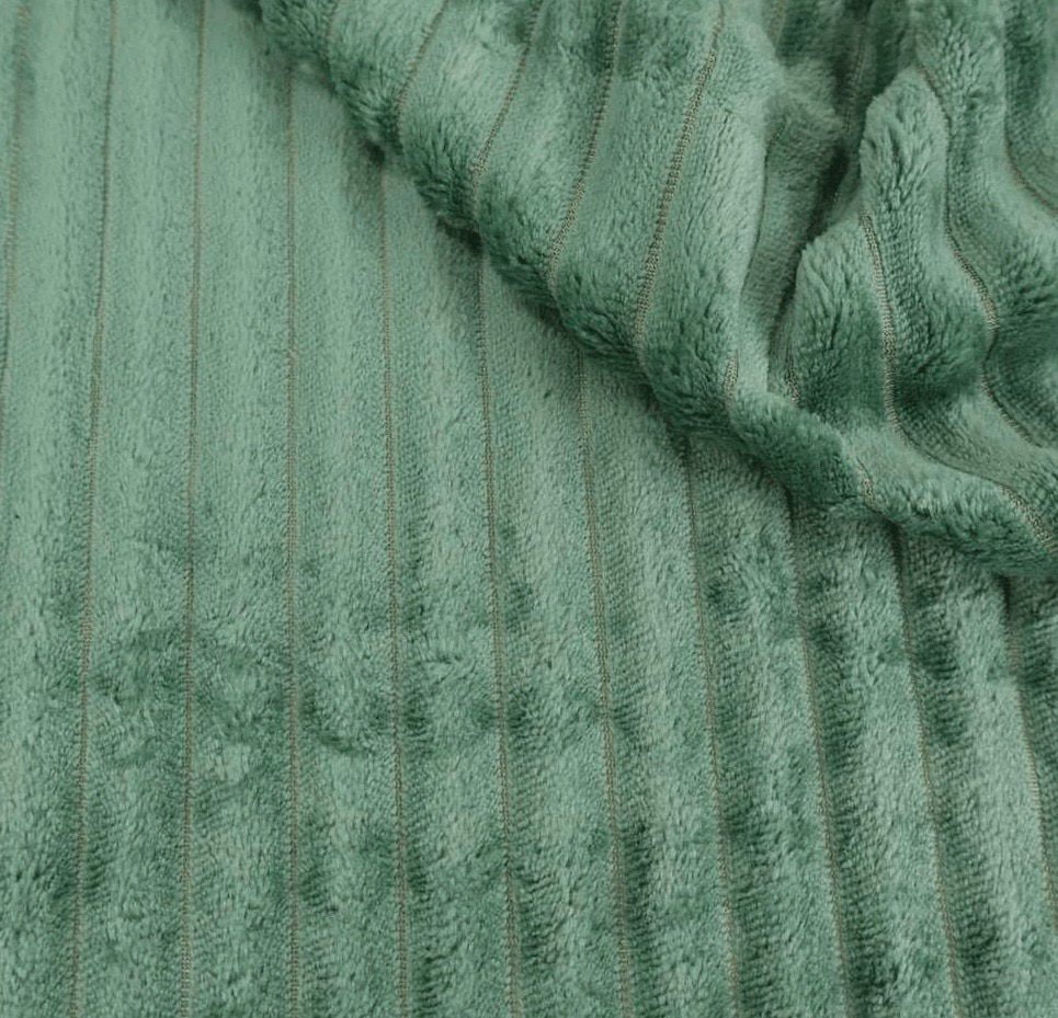 Mantinha Fleece Canelado 2,50m Verde Chá RRR