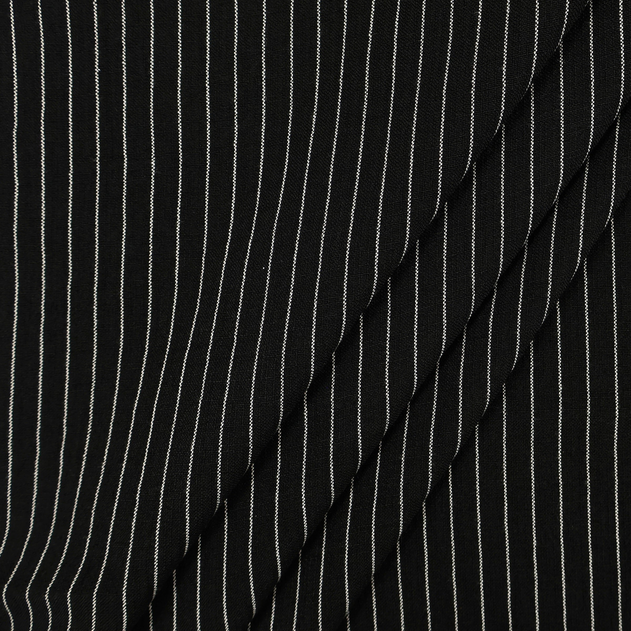 CORTE 0,70x1,50cm Alfaiataria Risca de Giz Linho Preto
