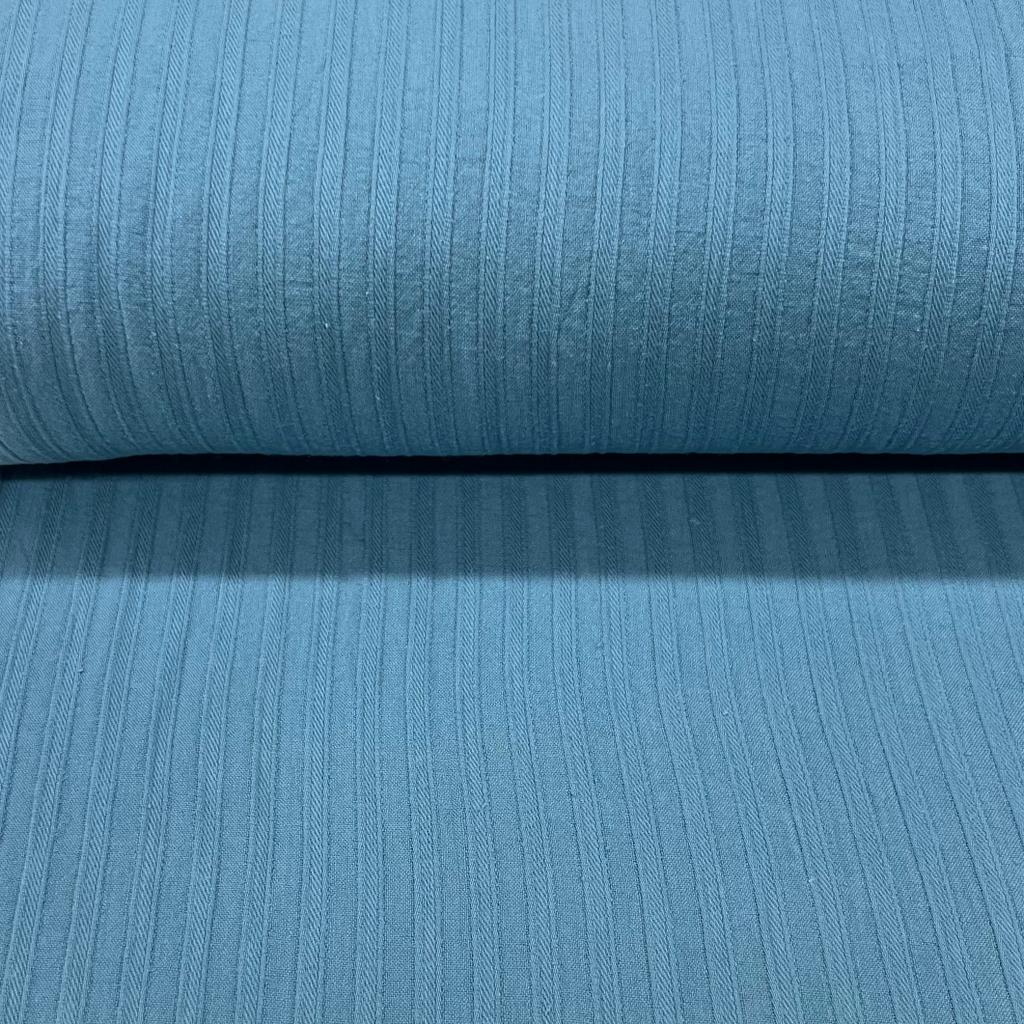 CORTE 0,70x1,40cm Crepe de Algodão Liso Jeans Maquinetado