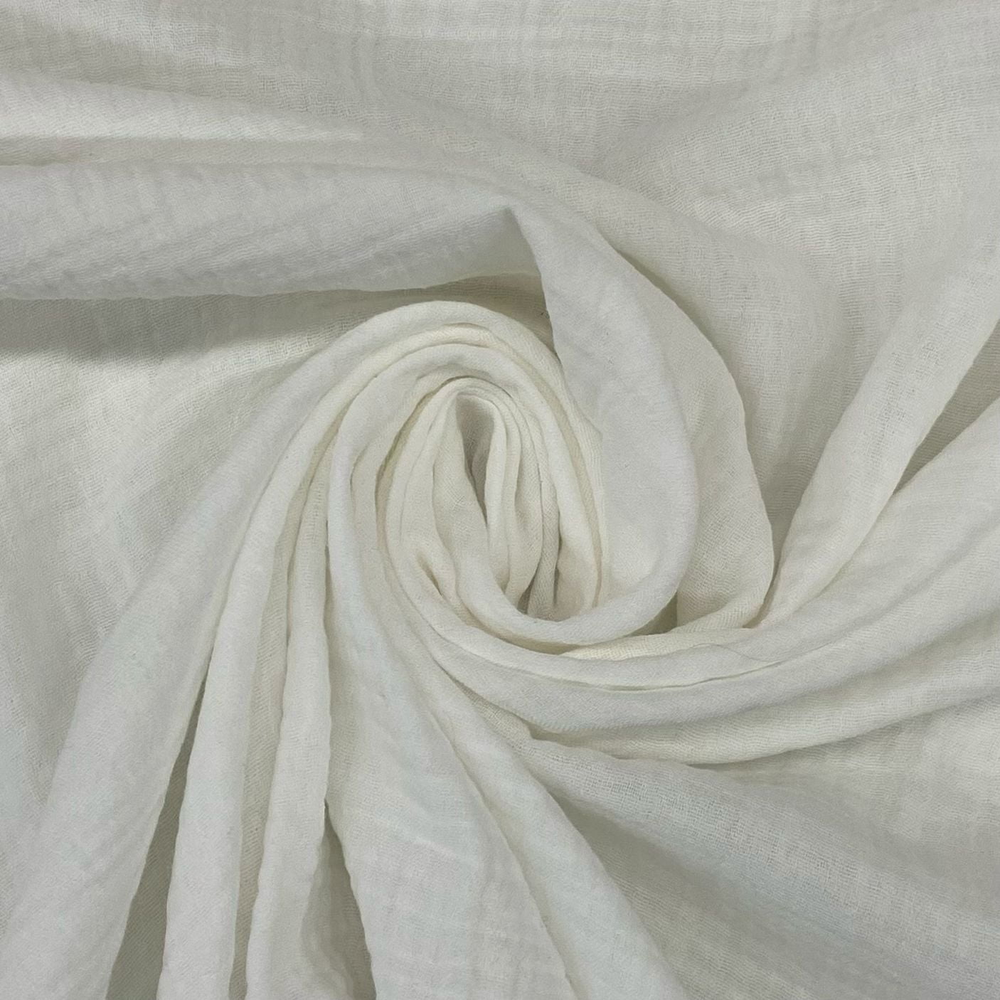 CORTE 1,00x1,40cm Fralda Gaze de Algodão Off White