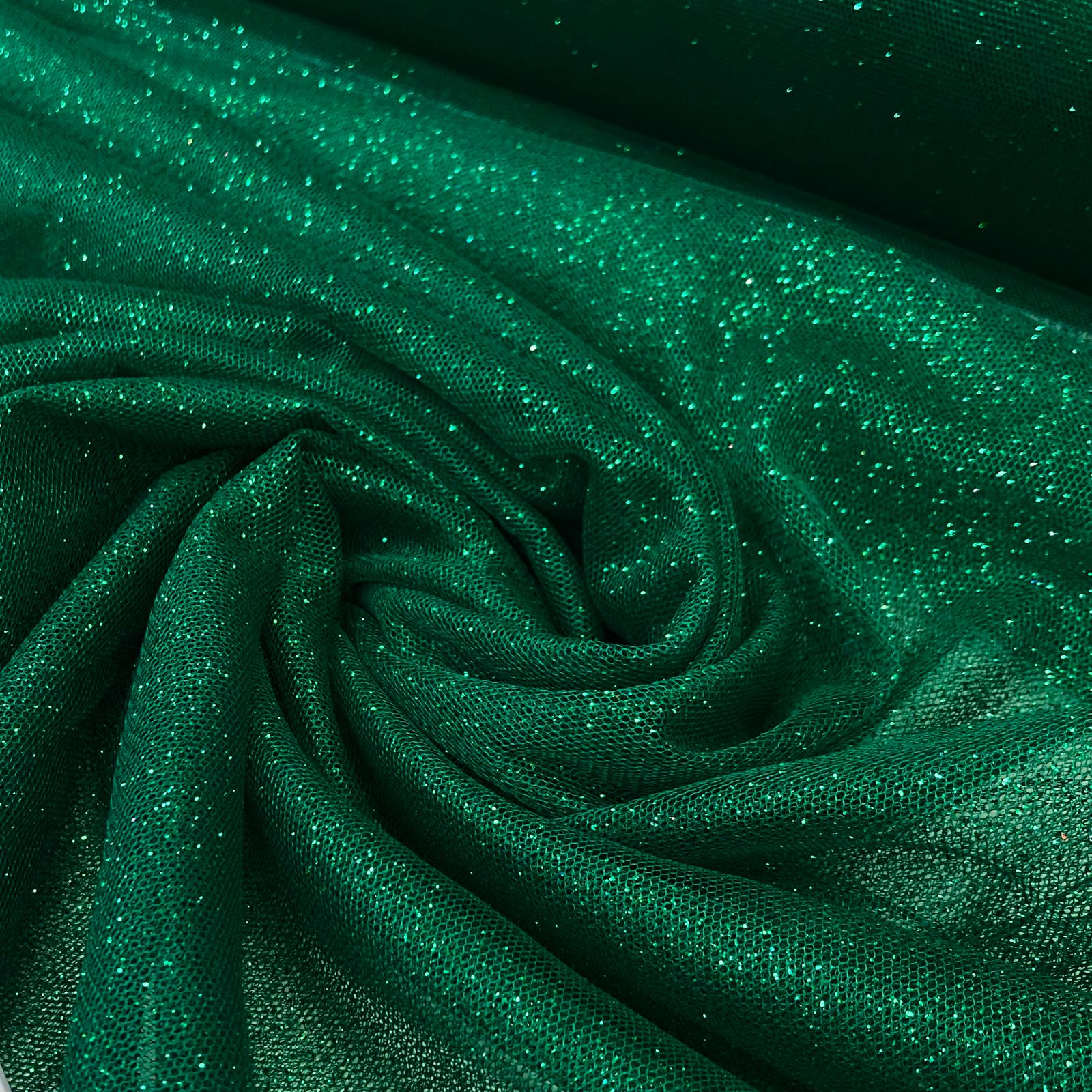 Tule Glitter Verde Esmeralda RRR