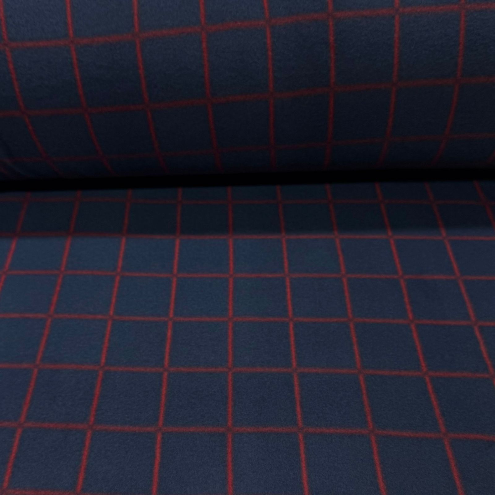 CORTE 0,80x1,50cm Soft Xadrez Vermelho no Azul