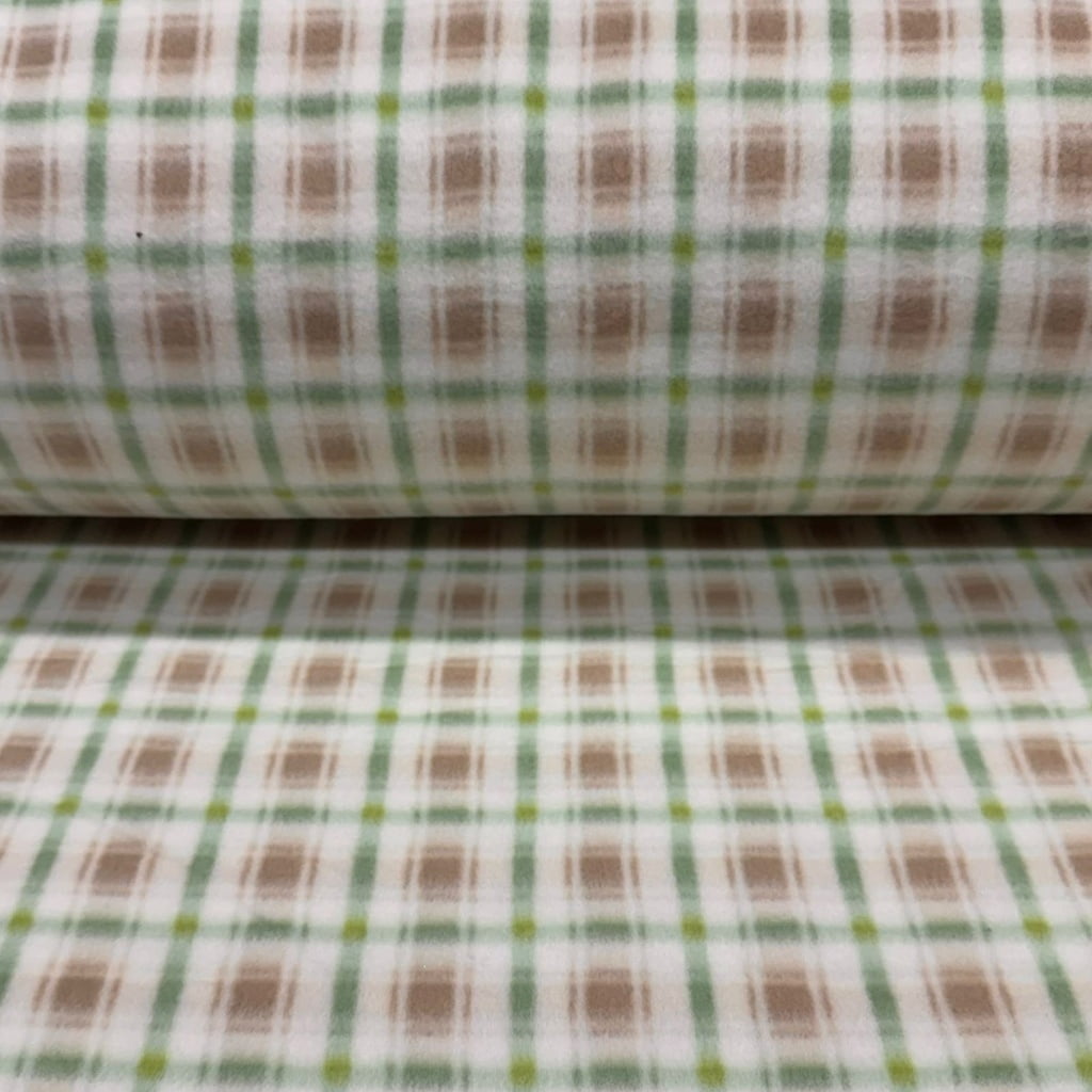 CORTE 1,00x1,60cm Soft Xadrez Bege e Verde