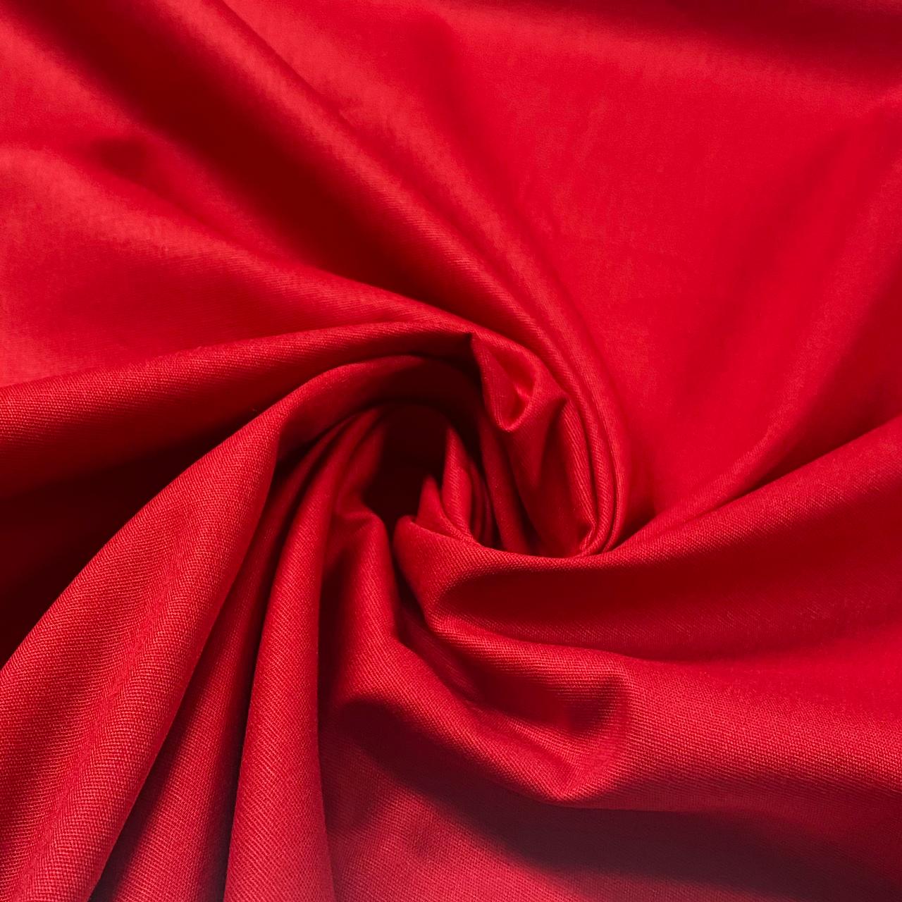 CORTE 0,50x1,50cm Tricoline Lisa Vermelho Sangue