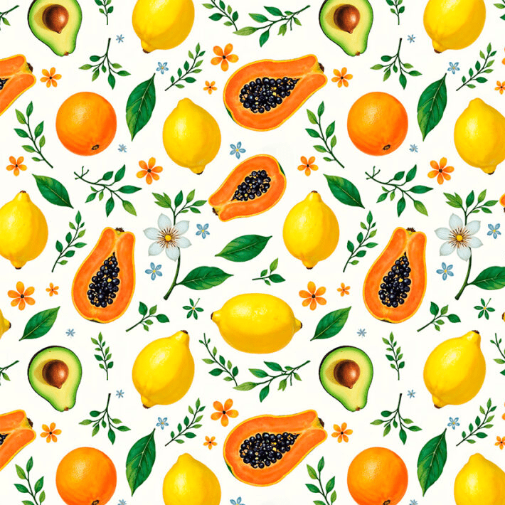 CORTE 0,40x1,50cm Tricoline Papaya