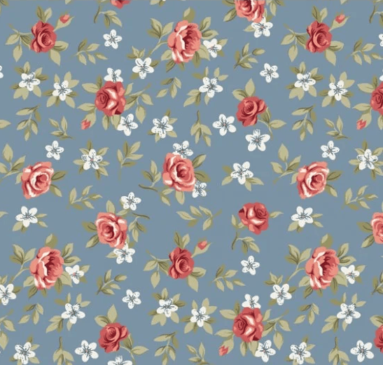 CORTE 0,50x1,50cm Tricoline Floral Lucia Jeans