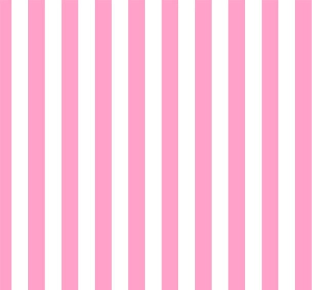 CORTE 0,30x1,50m Tricoline Listrado Médio Rosa Bebê