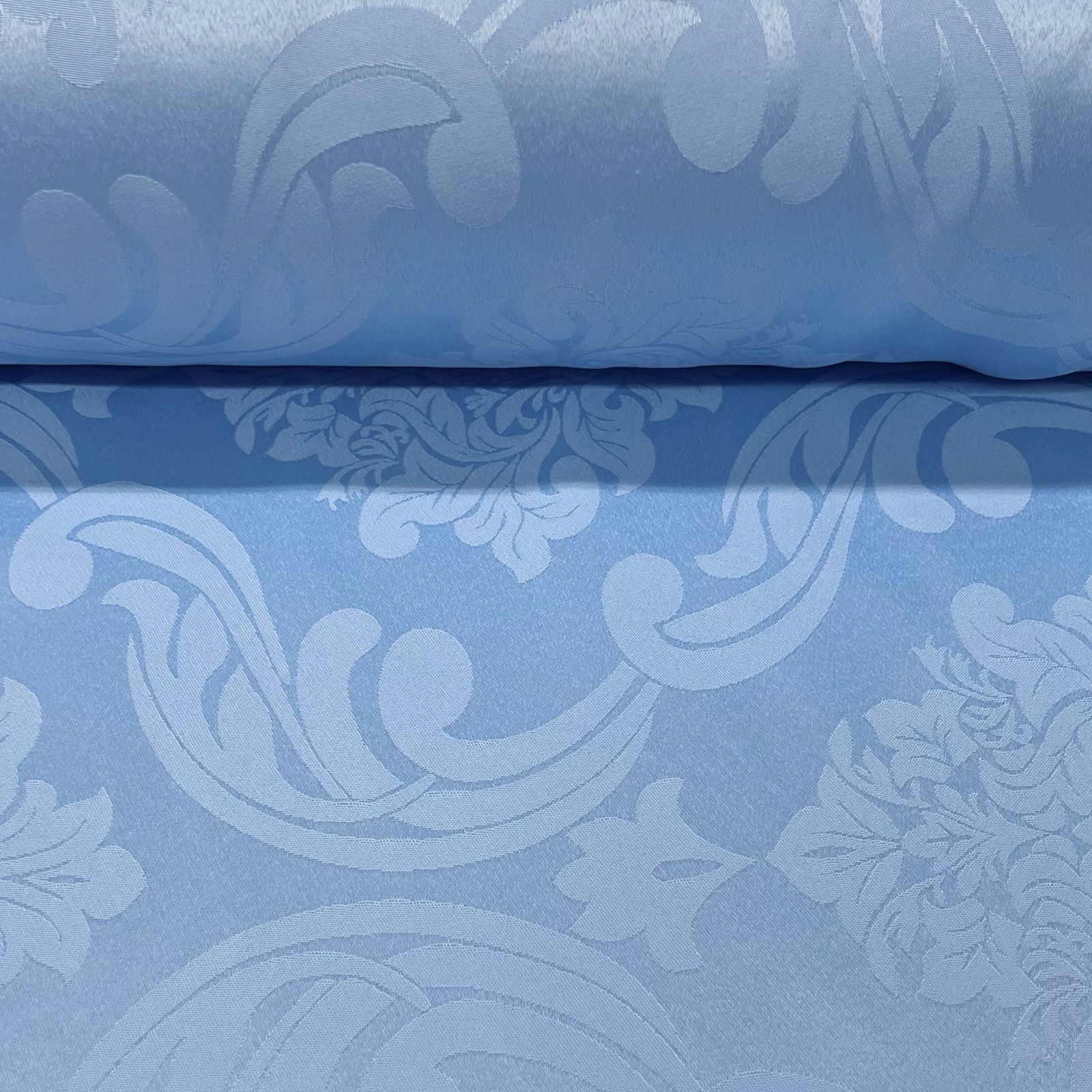 CORTE 0,70x2,80cm Tecido Jacquard Azul Claro