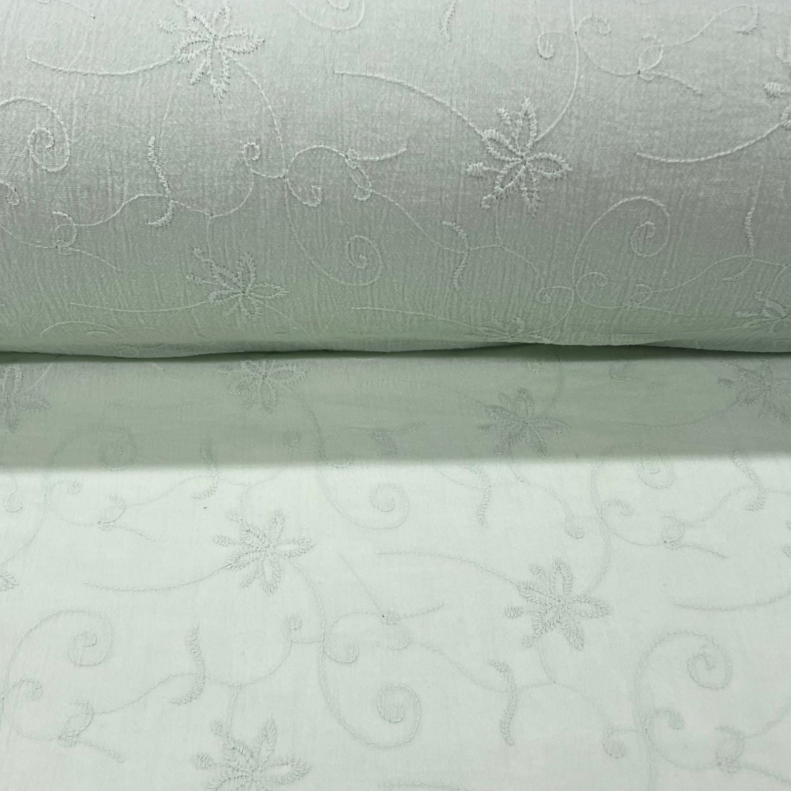 CORTE 0,90x1,40mCrepe de Algodão Verde Claro Botanica