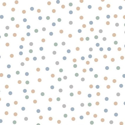 CORTE 0,60x1,50cm Tricoline Premium Bolinhas Tons Neutros