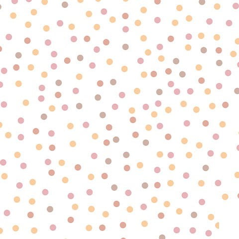 CORTE 1,00x1,50cm Tricoline Mini Bolinhas Tons Neutros Pásteis