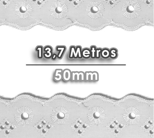 Bordado Inglês CTB-134-50 Branco 101