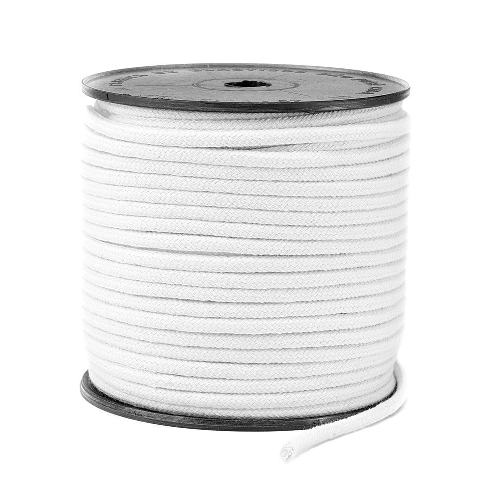 Cordão de Algodão Trançado Branco 5mm #3037