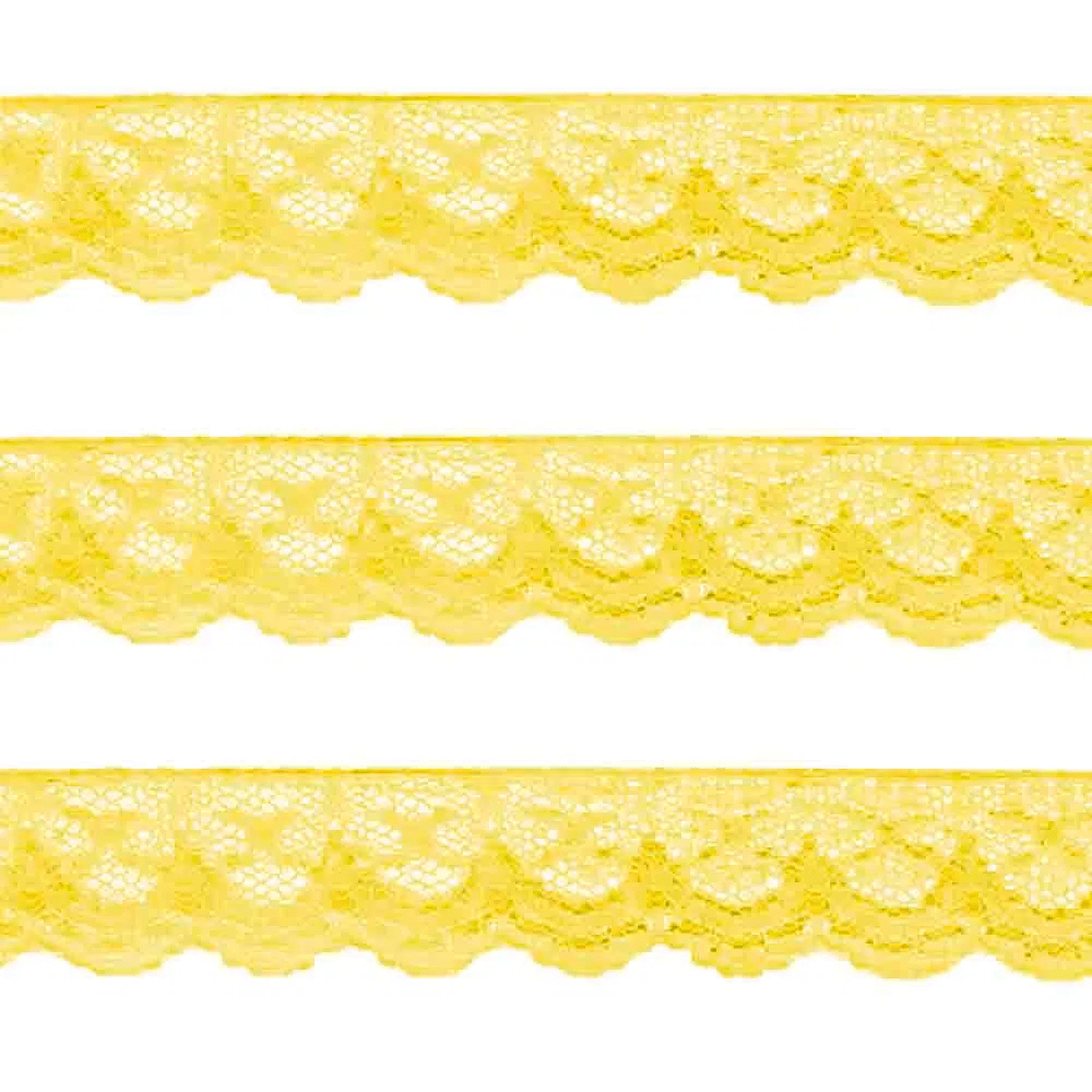 Renda Nylon 1,0cm 50mt Amarelo Ouro