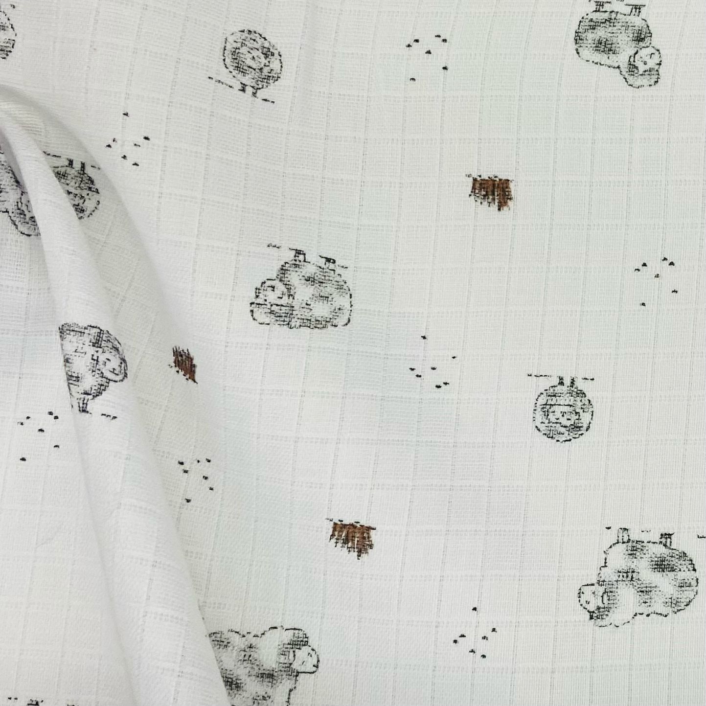 Fralda Quadriculada Mini Ovelinhas 