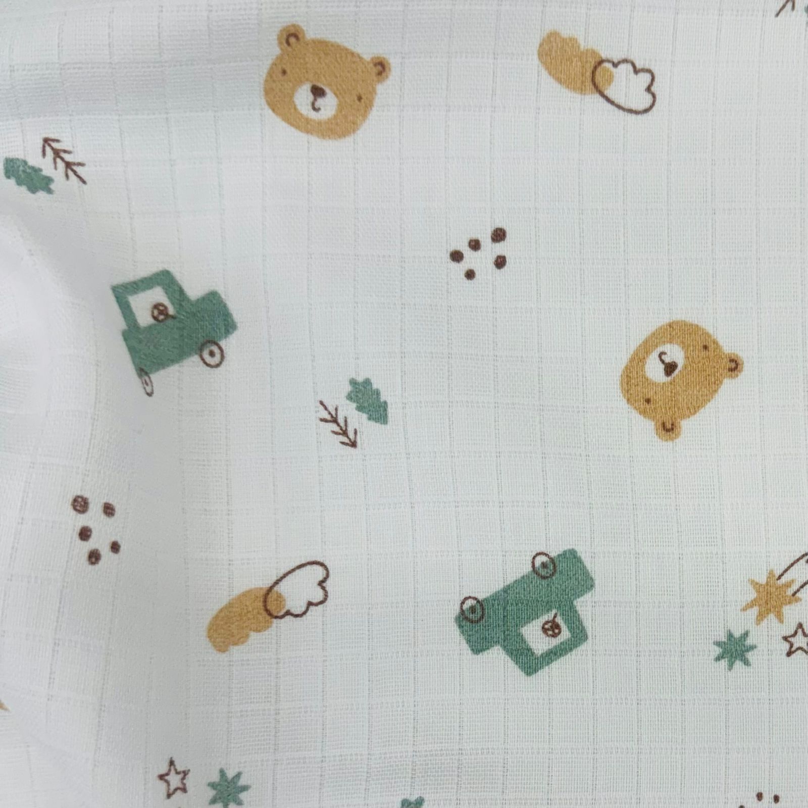 Fralda Quadriculada Mini Ursinhos e Variedades