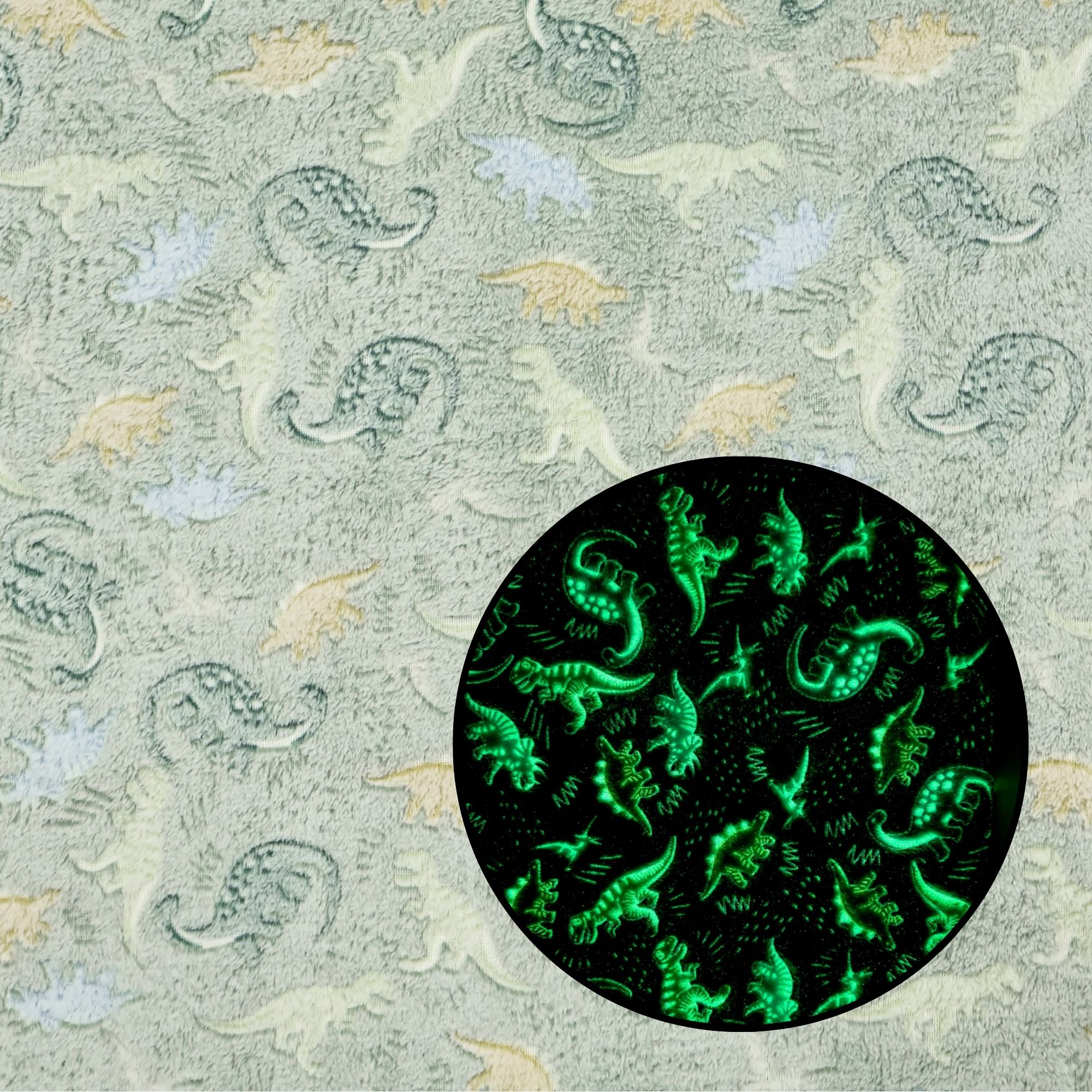 Fleece Brilha no Escuro Dinos