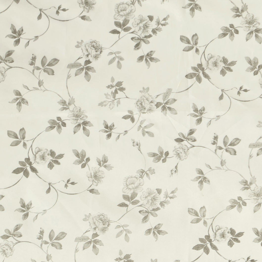 Microfibra Floral Simples Cinza 2,40m