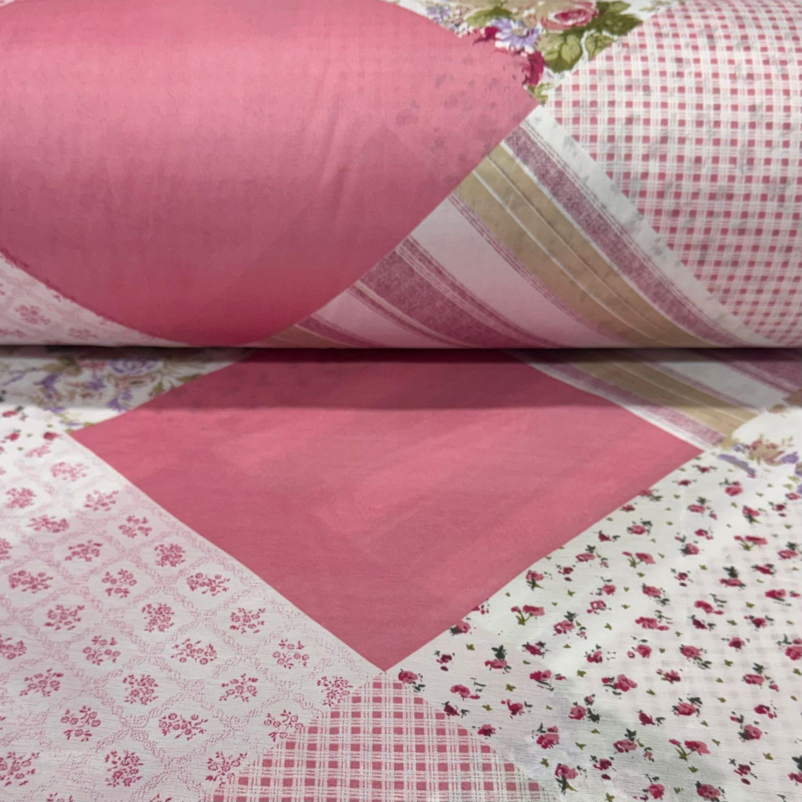 Microfibra Patchwork Rosa 2,40m