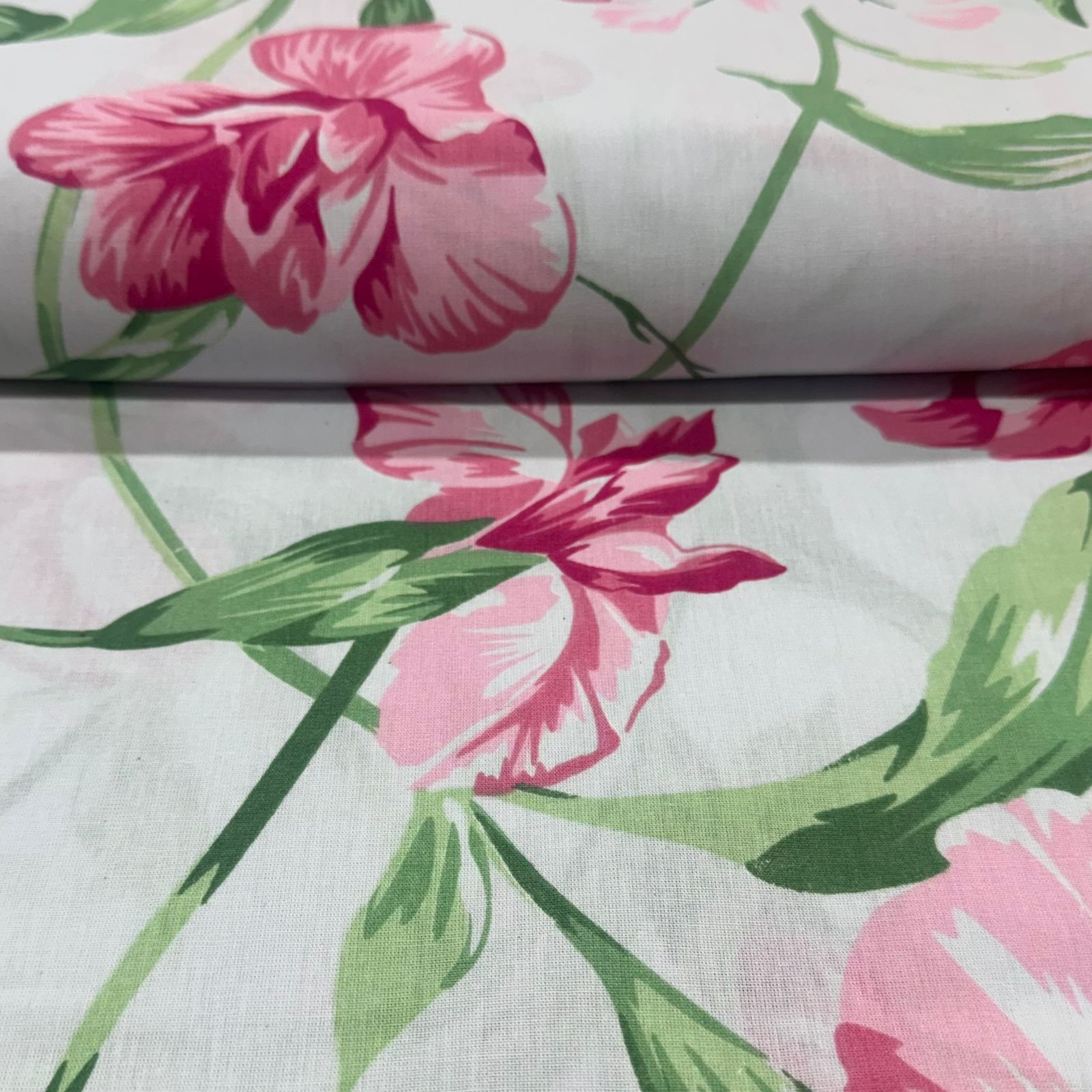 Percal 150 Fios Flor Rosa
