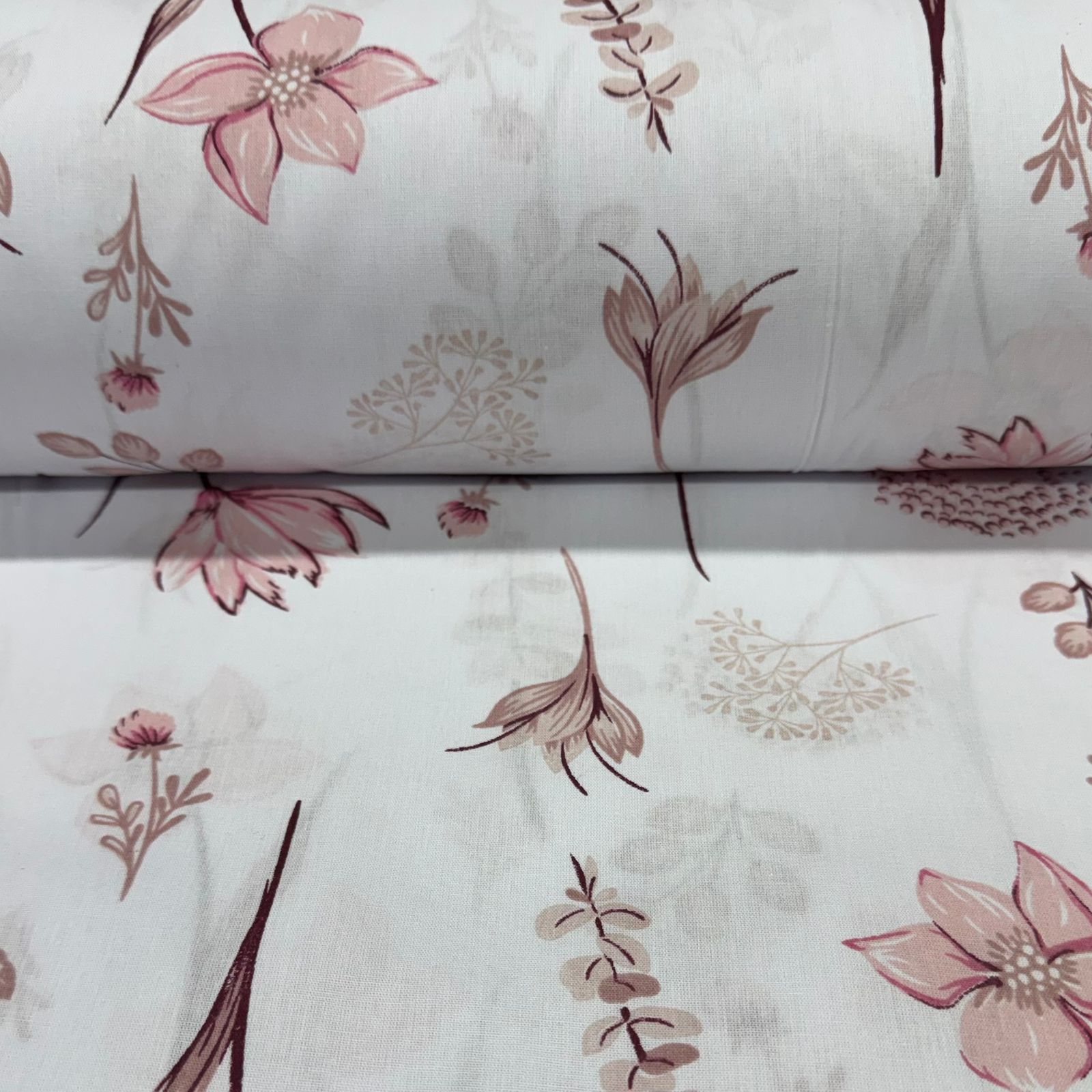 Percal 150 Fios Jardim Rosé