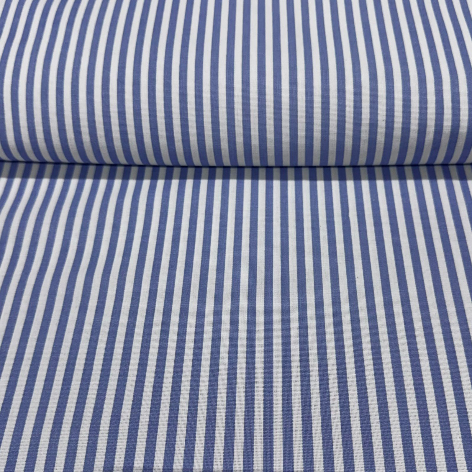 Percal 150 Fios Listras Azuis