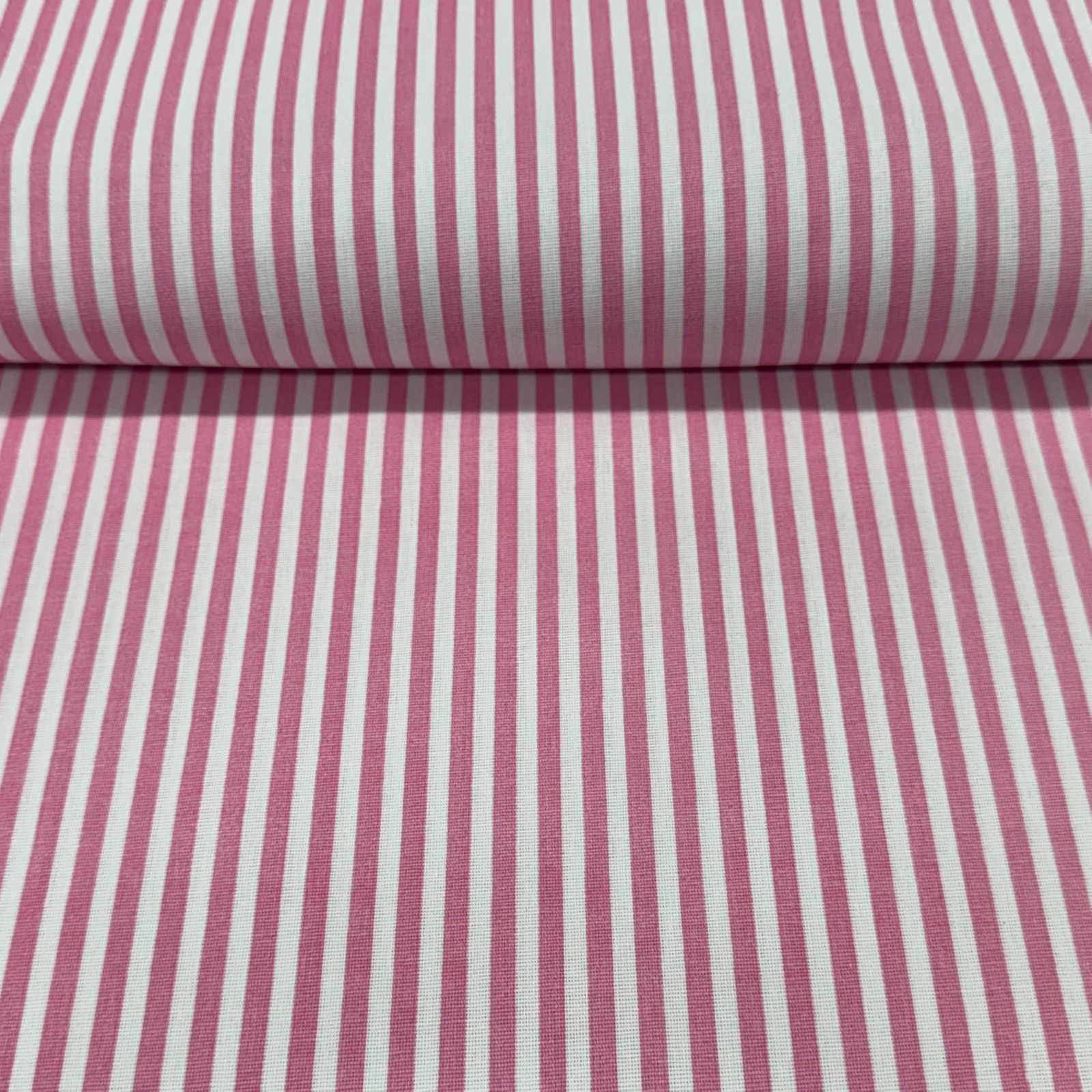 Percal 150 Fios Listras Rosa