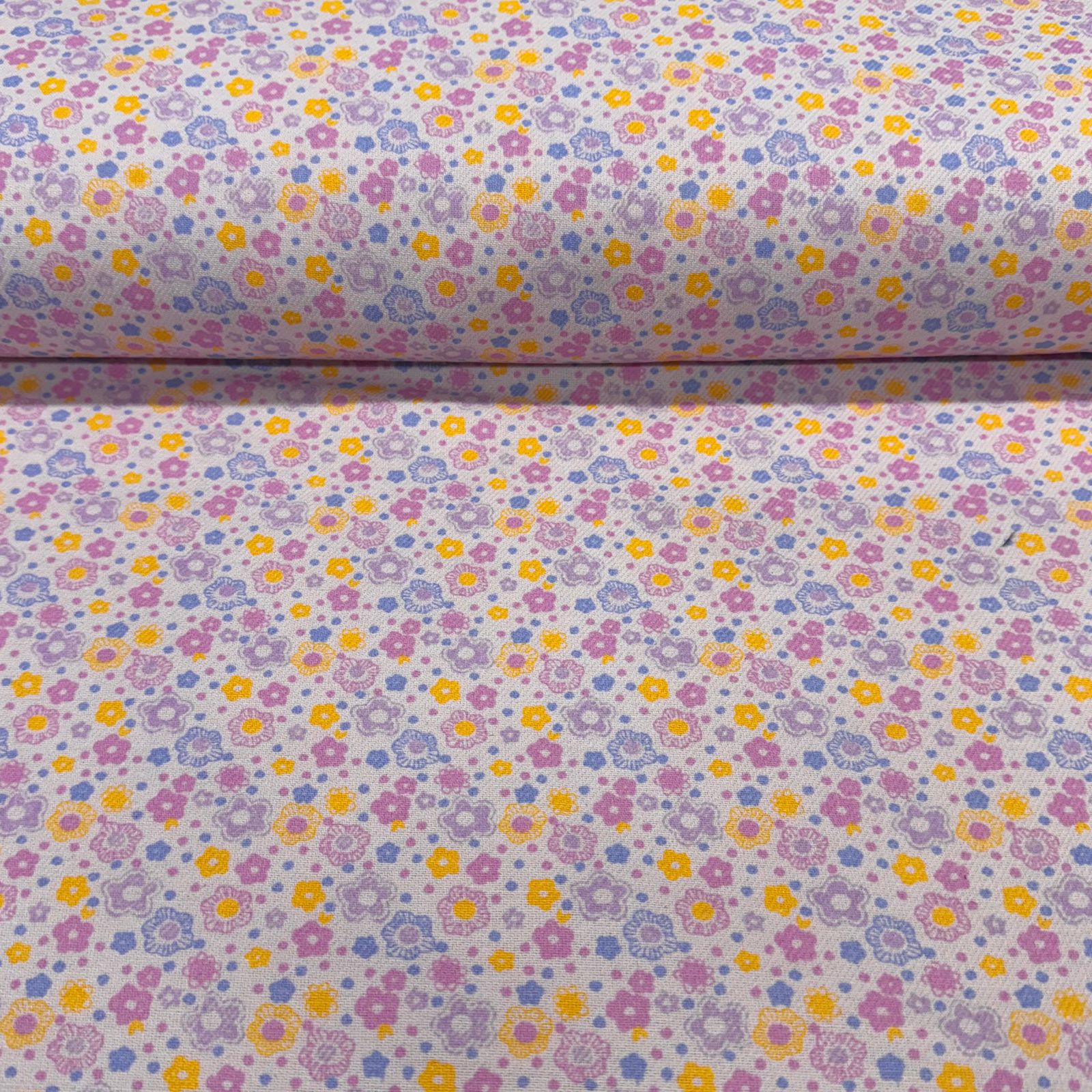 Flanela Cueiro Floral Rosa