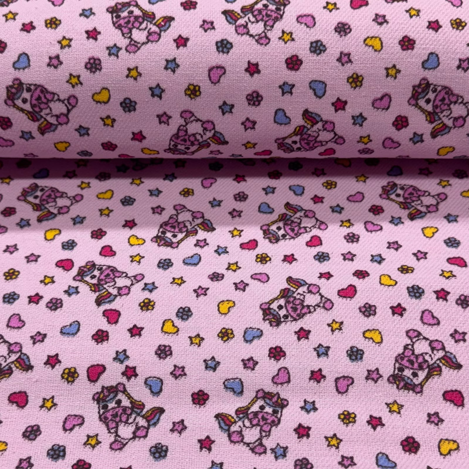 Flanela Cueiro Unicornios Fundo Rosa