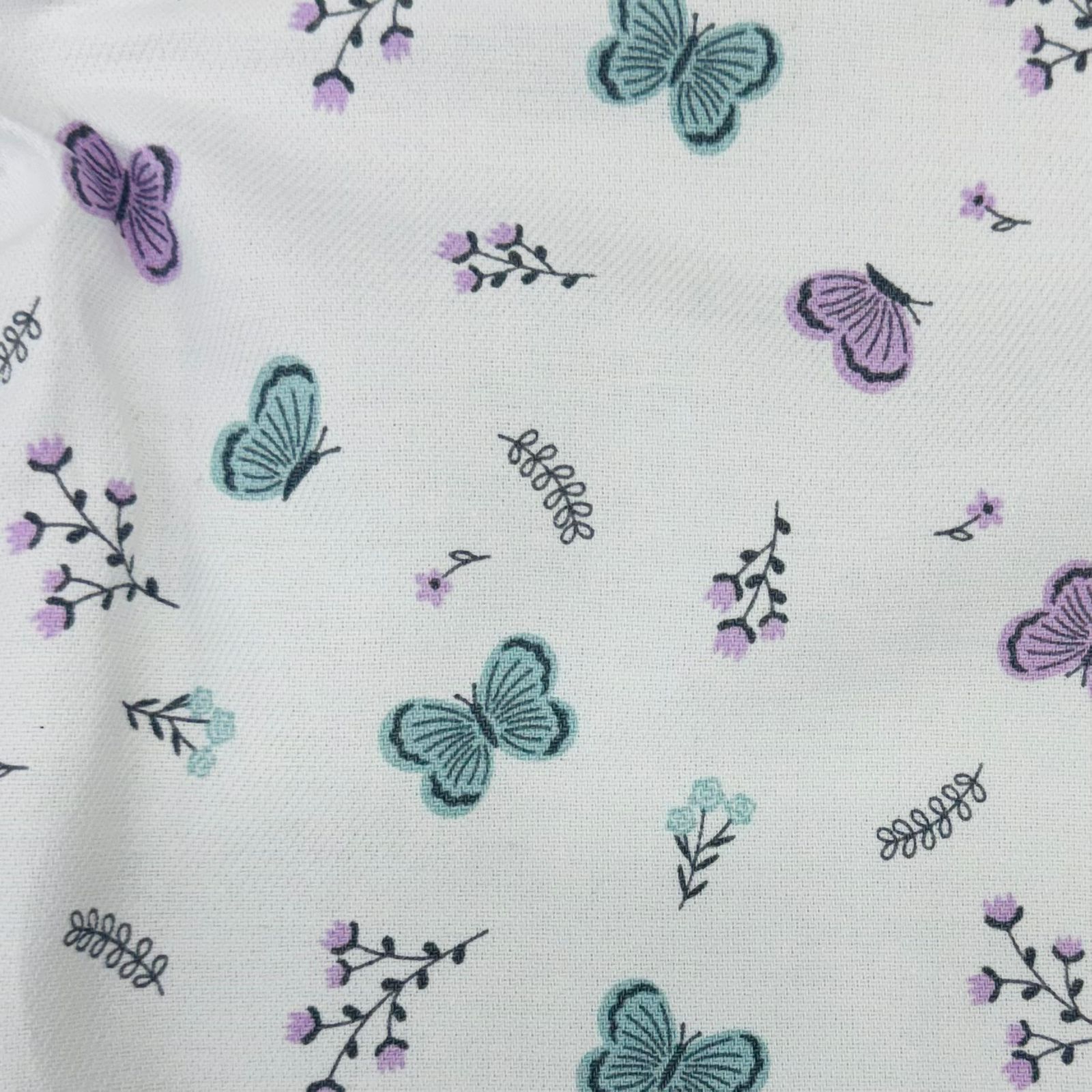 Flanela Cueiro Premium Borboletas 