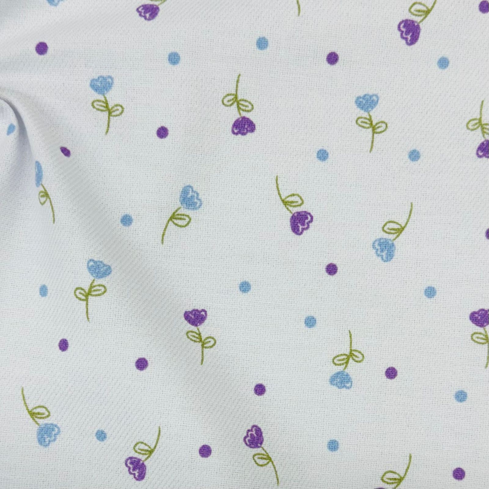 Flanela Cueiro Premium Flores Delicadas Roxas