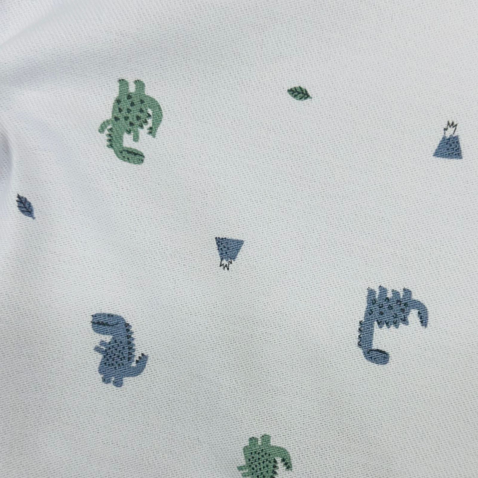 Flanela Cueiro Premium Mini Dinossauro Azul