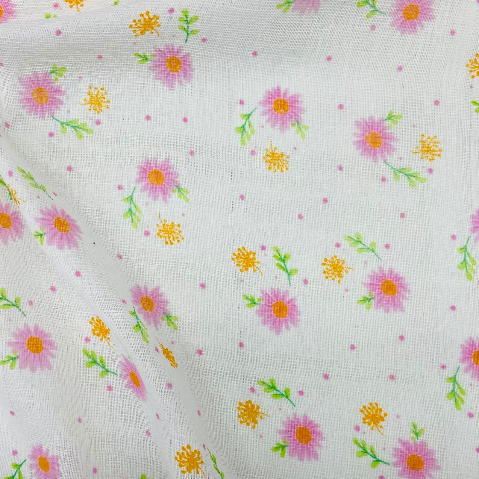 Fralda Dupla Flores Lindas 80x80cm 