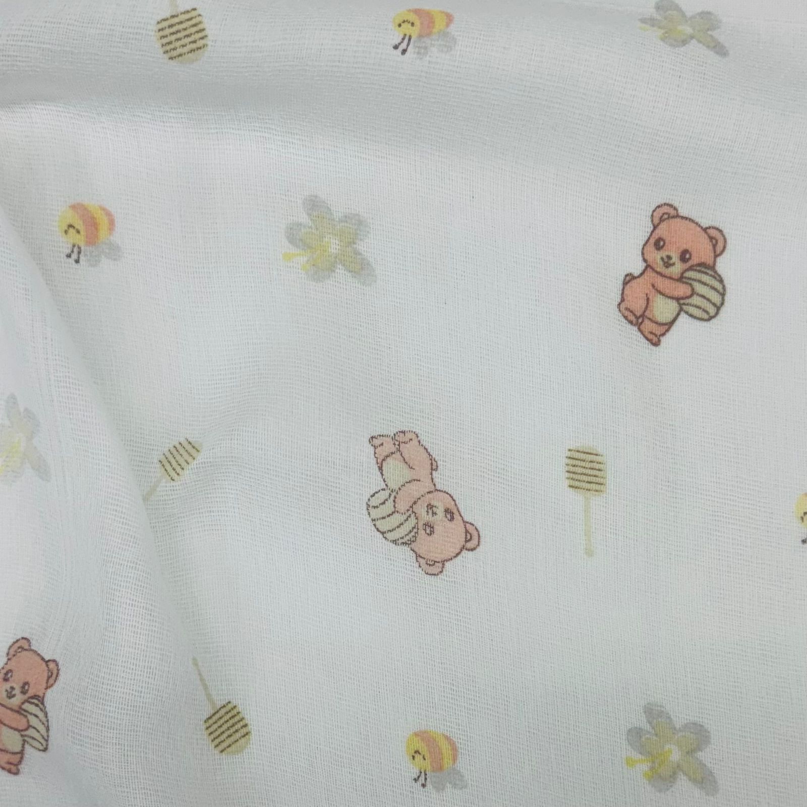 Fralda Dupla Ursos com Mel 80x80cm 