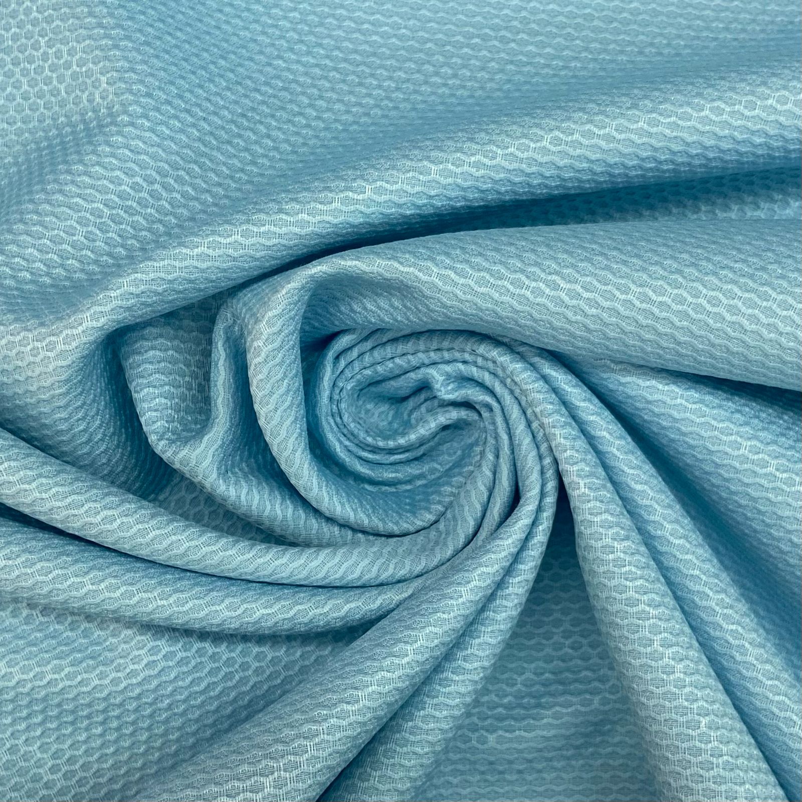 Piquet de Algodão Misto Azul Bebê