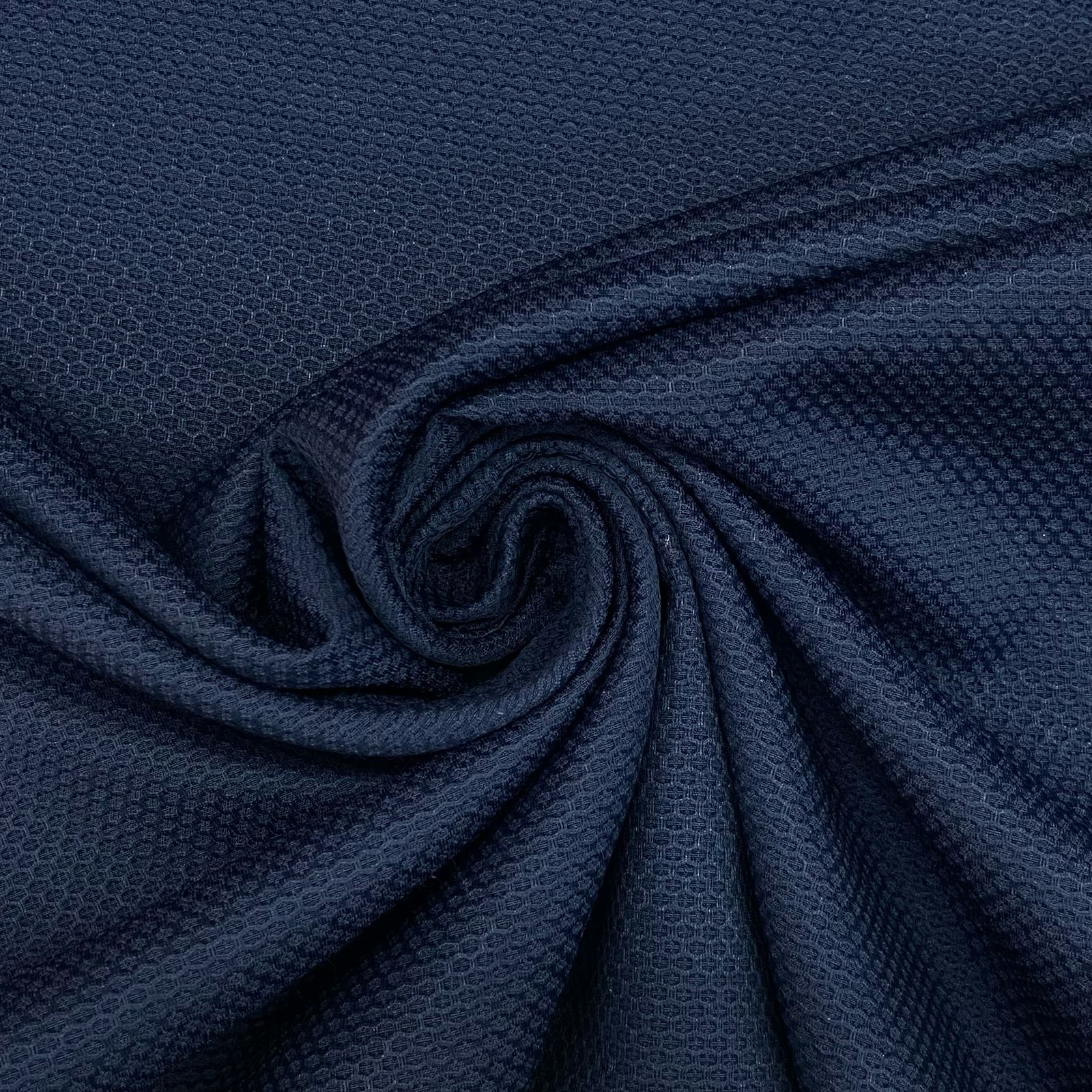 Piquet de Algodão Misto Azul Marinho 