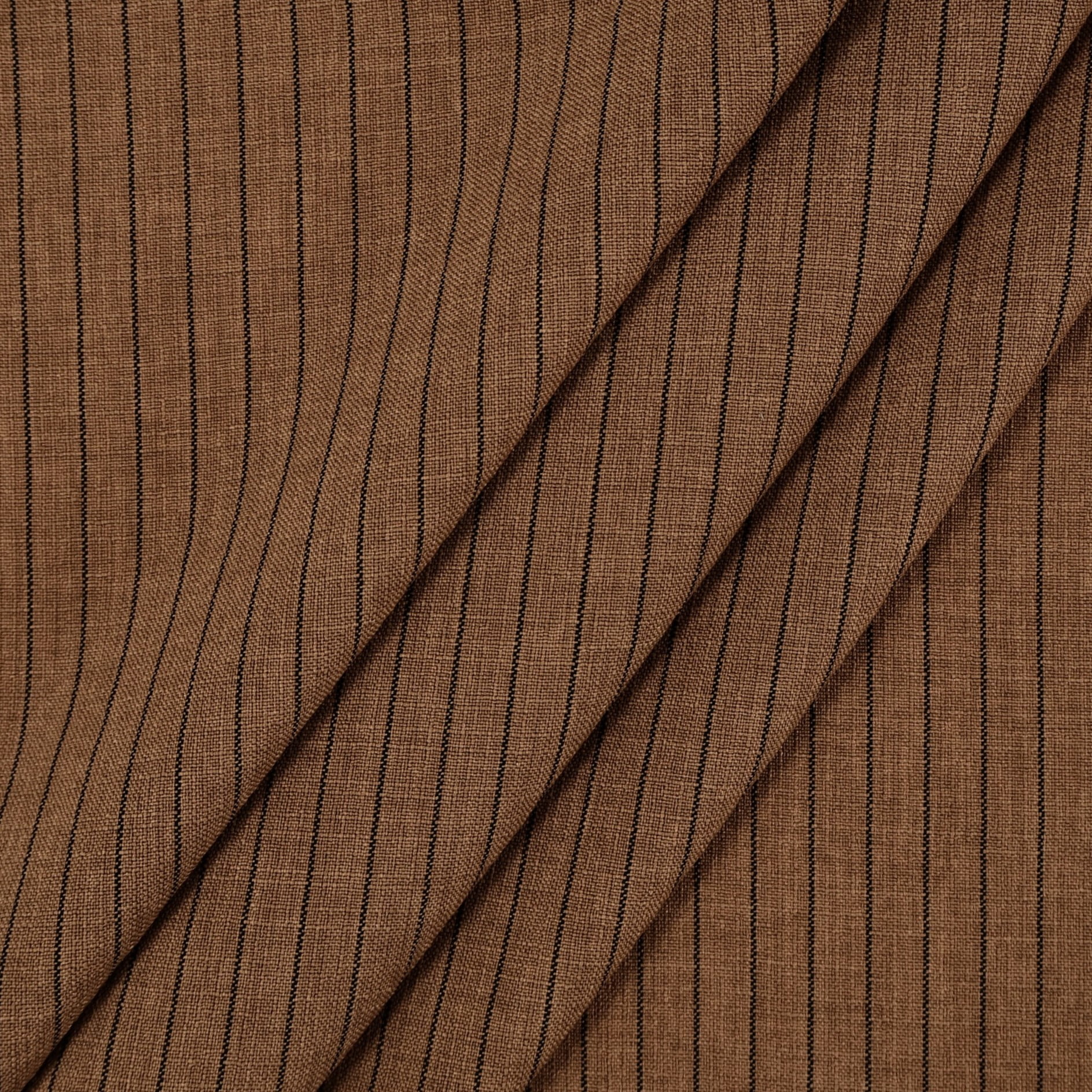 Alfaiataria Risca de Giz Linho Caramelo