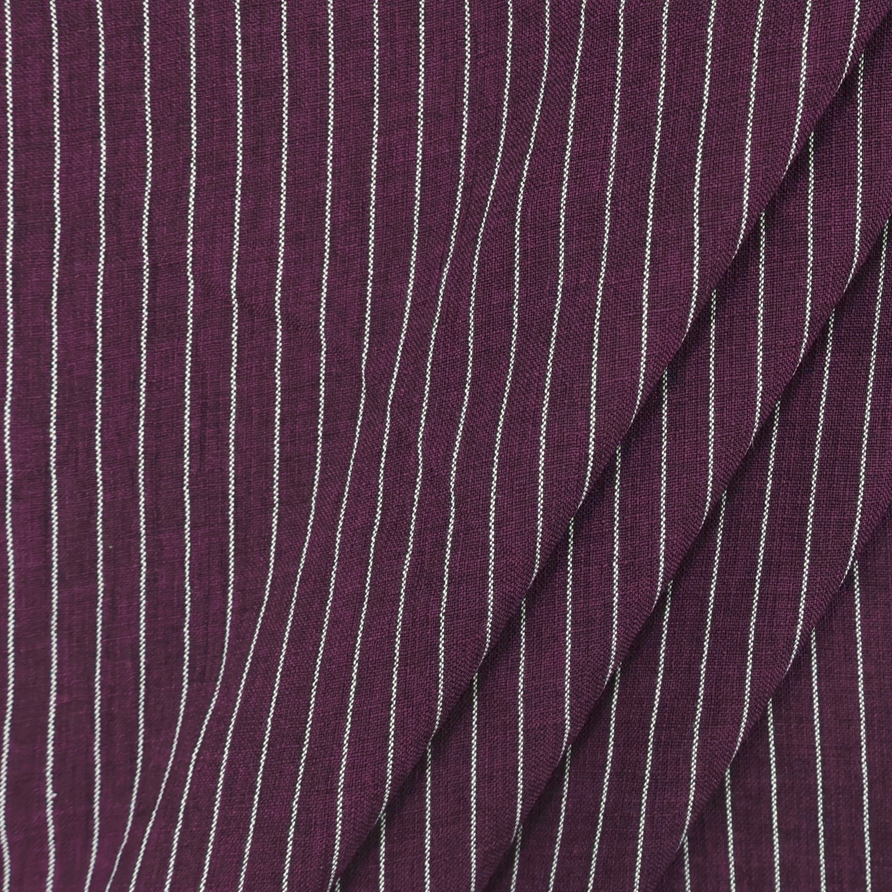 Alfaiataria Risca de Giz Linho Roxo Ameixa