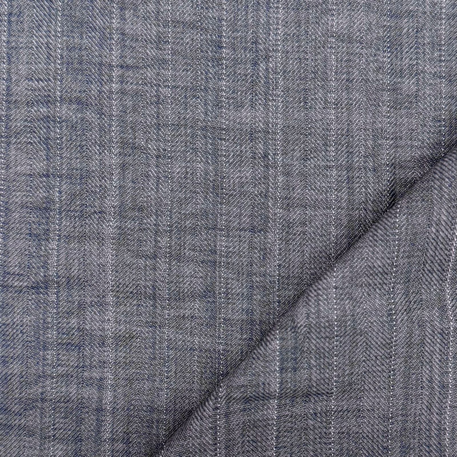 Alfaiataria Risca de Giz Melange Cinza Mescla 