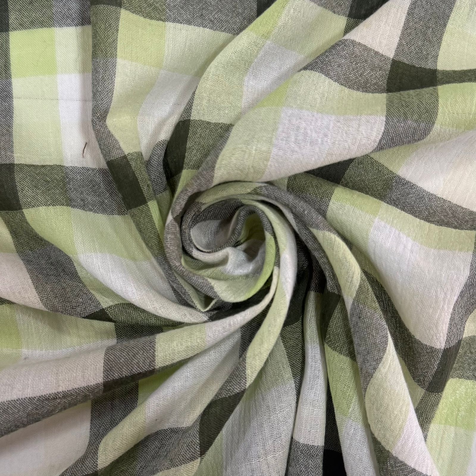 Cambraia de Algodão Xadrez Verde LIVE
