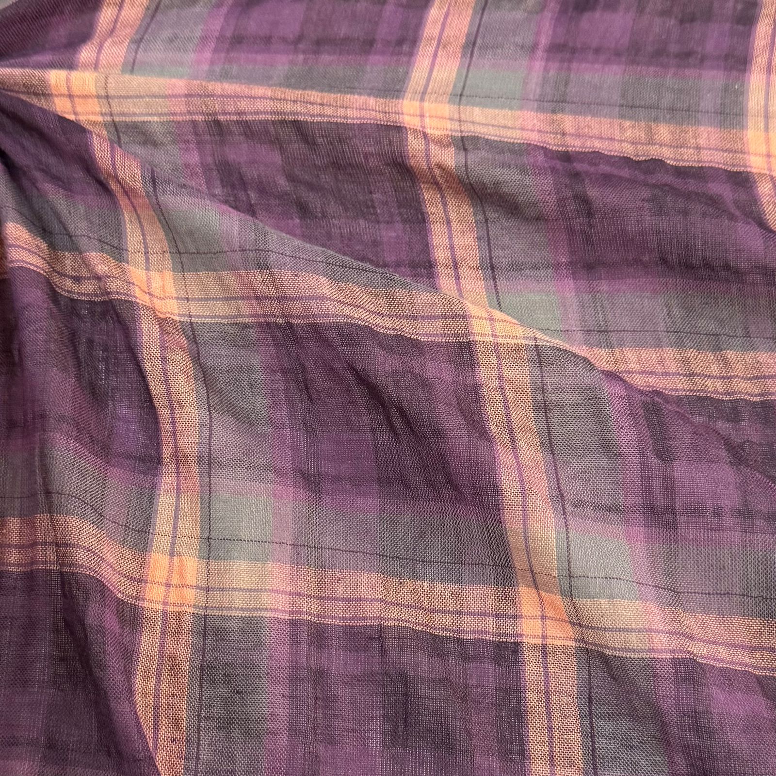 Cambraia de Algodão Xadrez Vinho