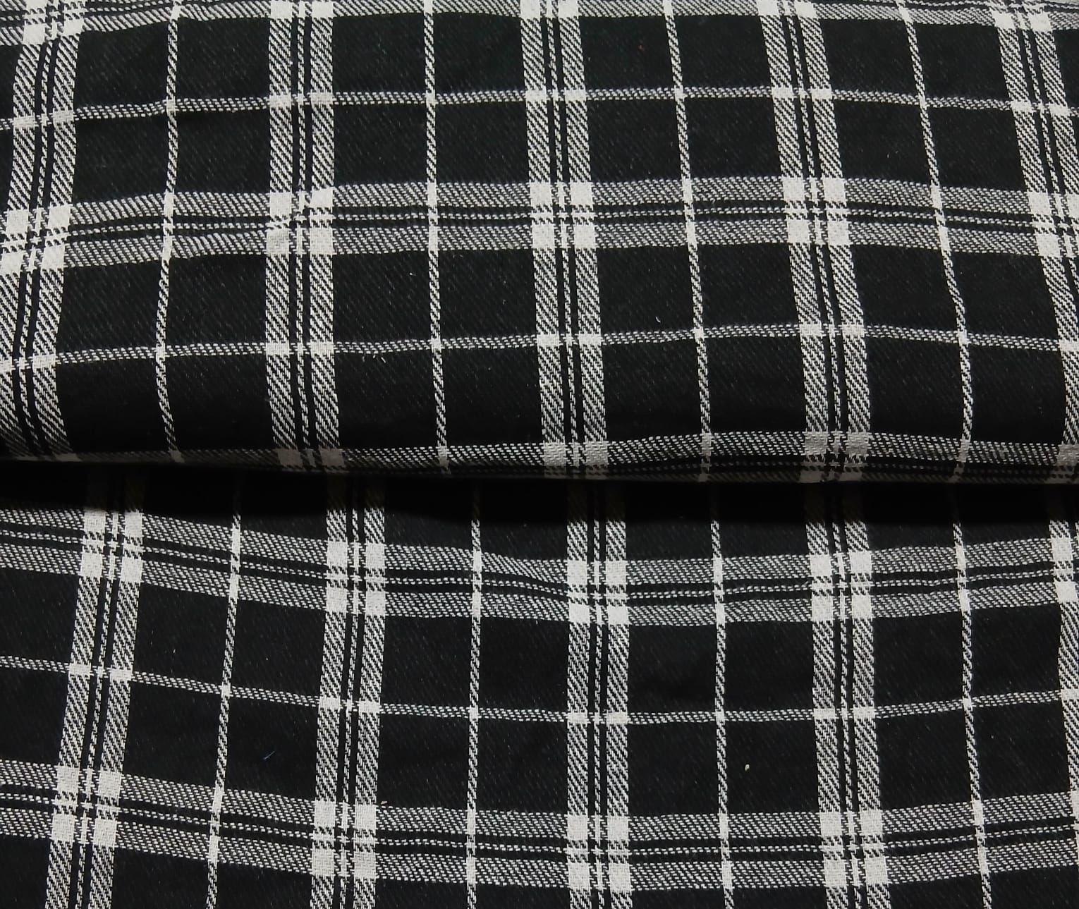 CORTE 0,70x1,40cm Flanela Xadrez Preto e Branco 