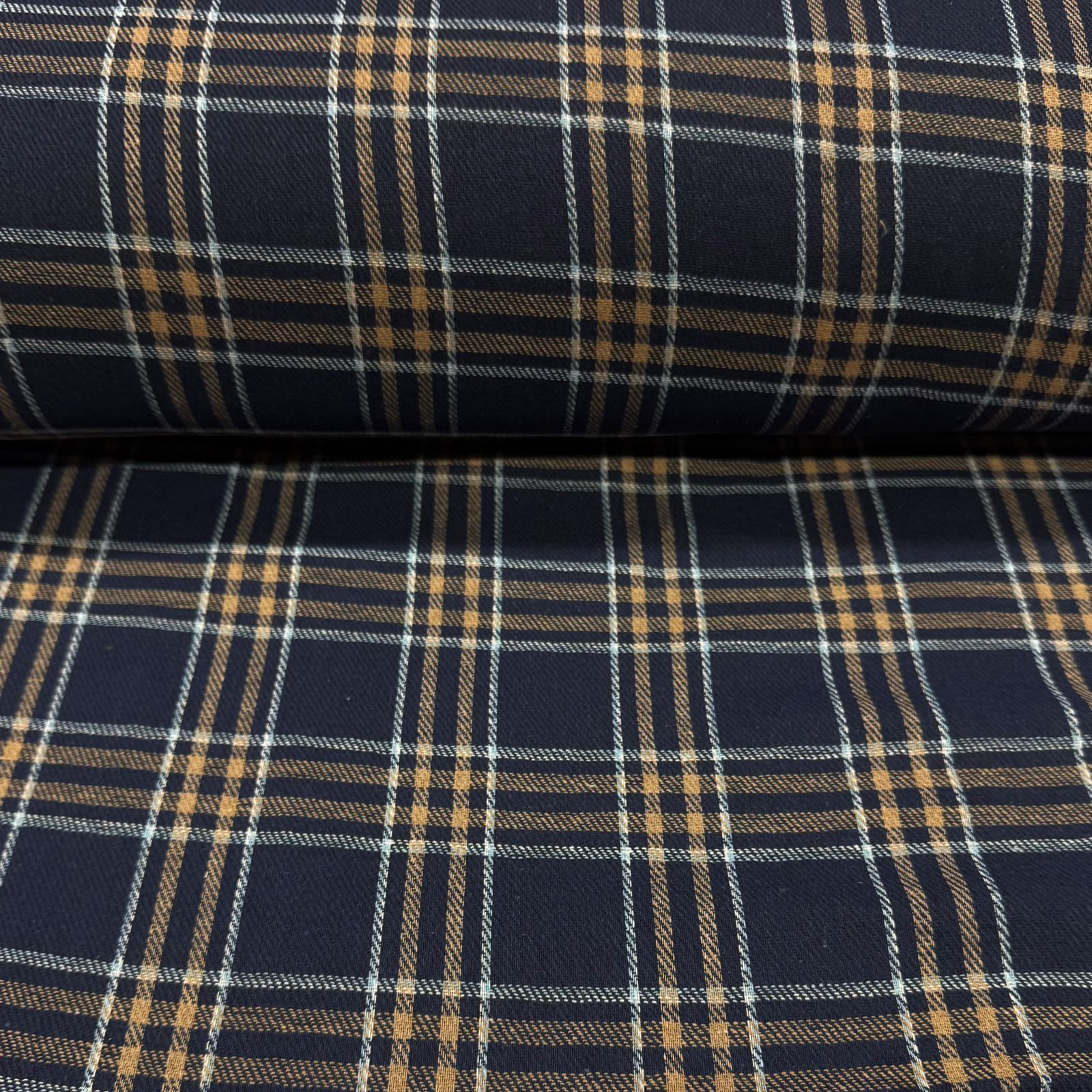 Flanela Xadrez Azul e Amarelo