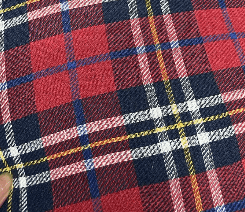 Flanela Xadrez Vermelha listra Branca TEMPORAL