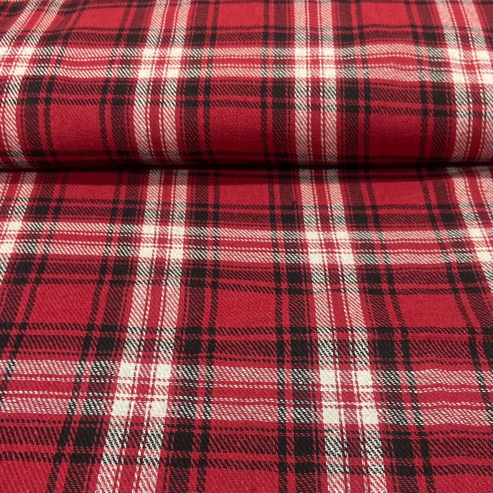 Flanela Xadrez Vermelho e Branco PROMO  