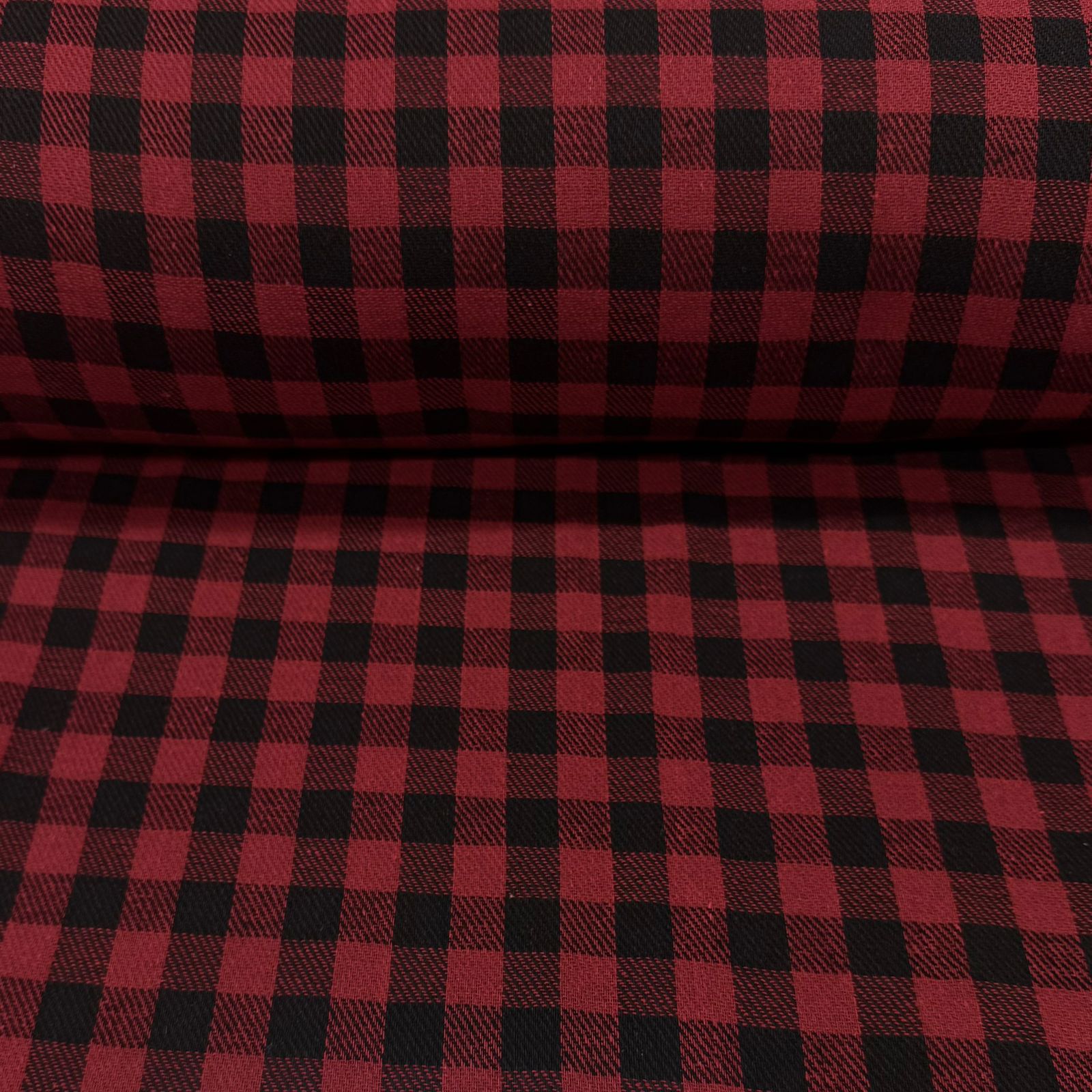 Flanela Xadrez Vermelho e Preto Pequeno