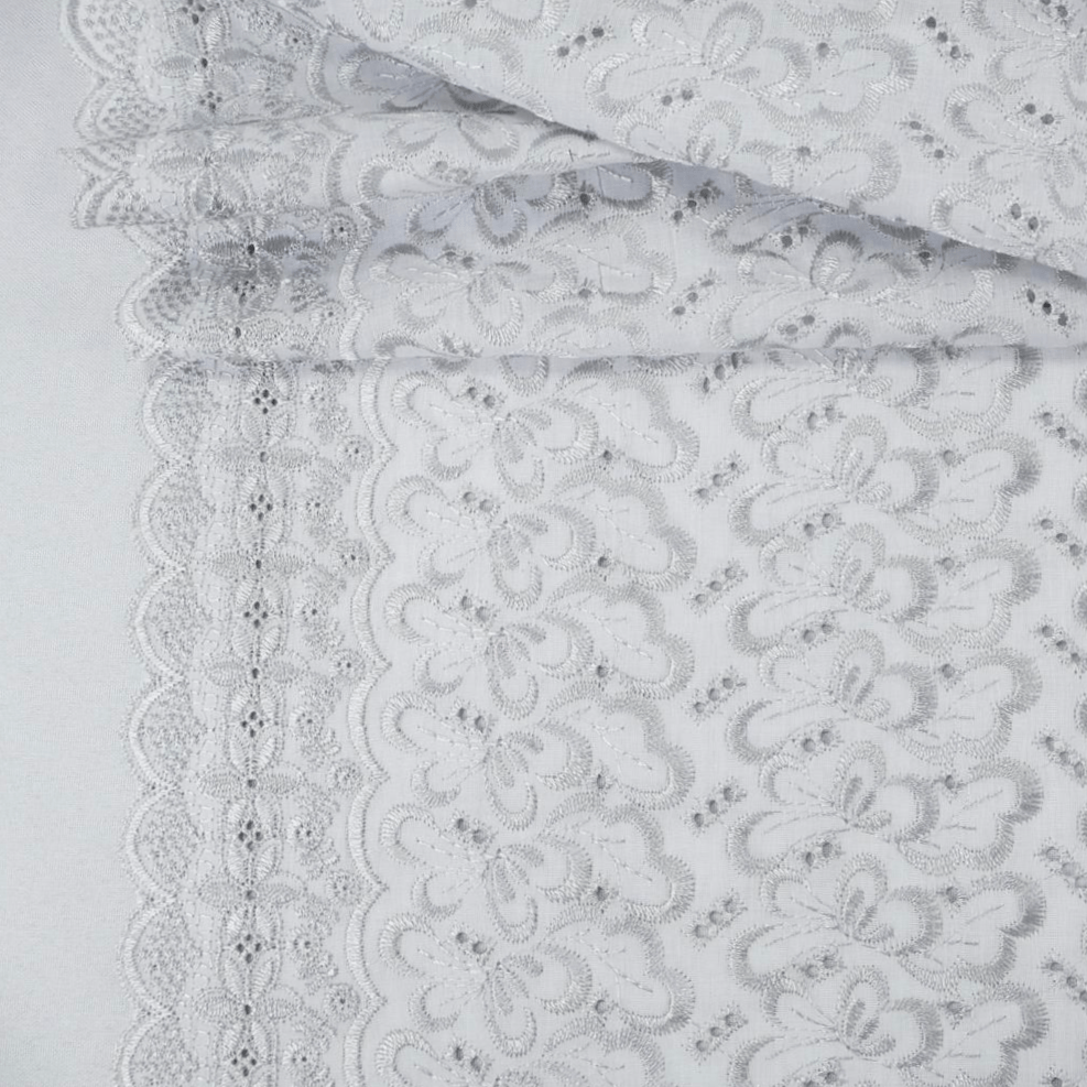 Laise Broderi Branco com Prata