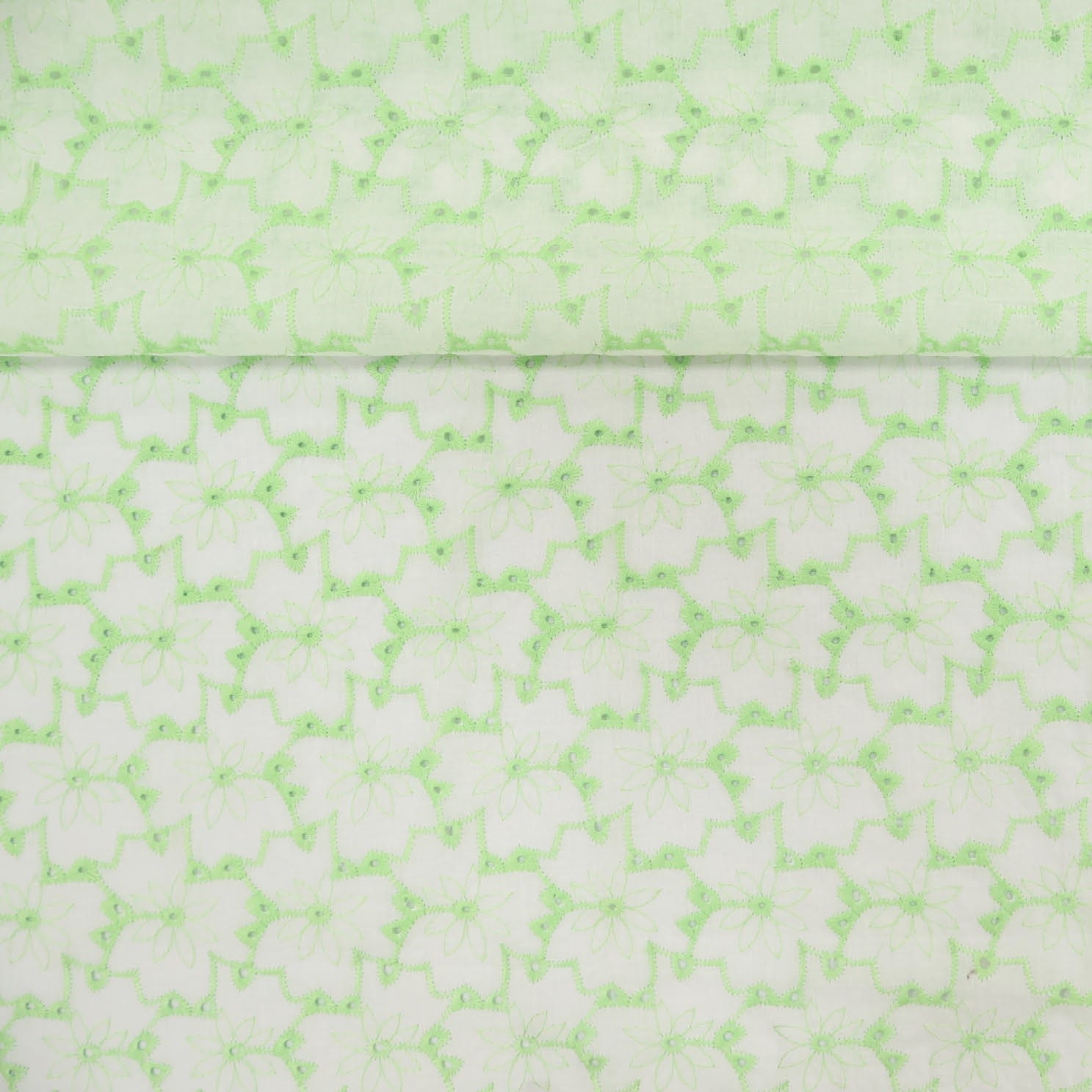 Layse Algodão Ramos Verde e Branco