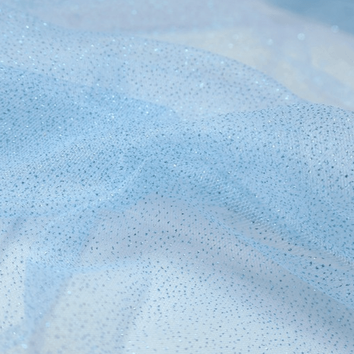 Tule Glitter Azul Bebê Sobretom