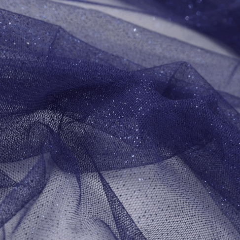 Tule Glitter Azul Mertilo Sobretom